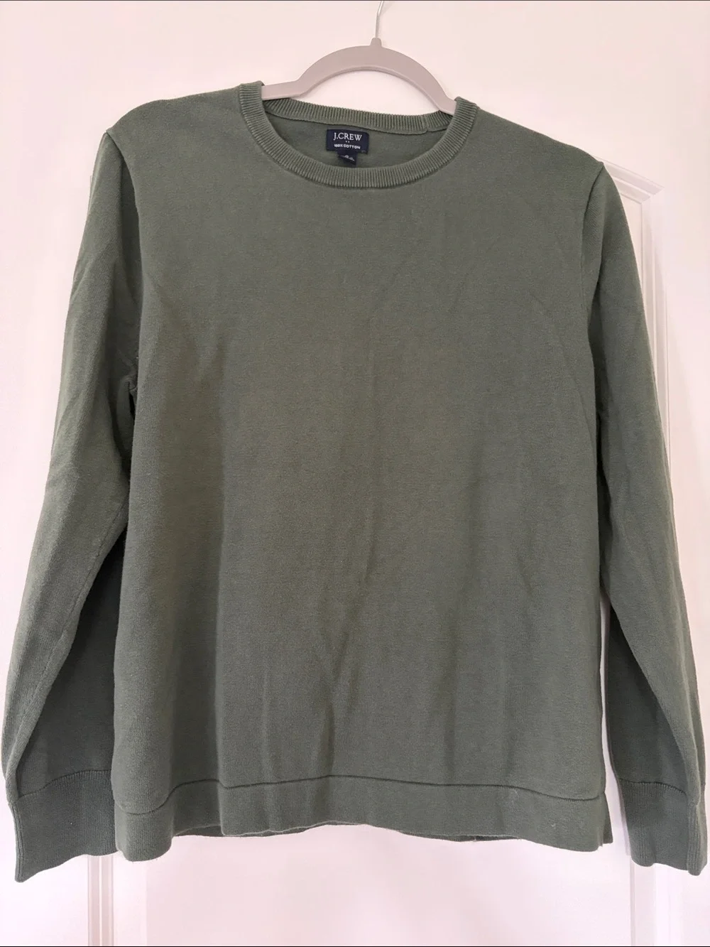 J. Crew Men’s Crewneck Sweater in Olive Green